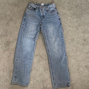 Asymmetrical straight jeans from Princess Polly